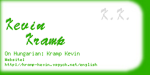 kevin kramp business card